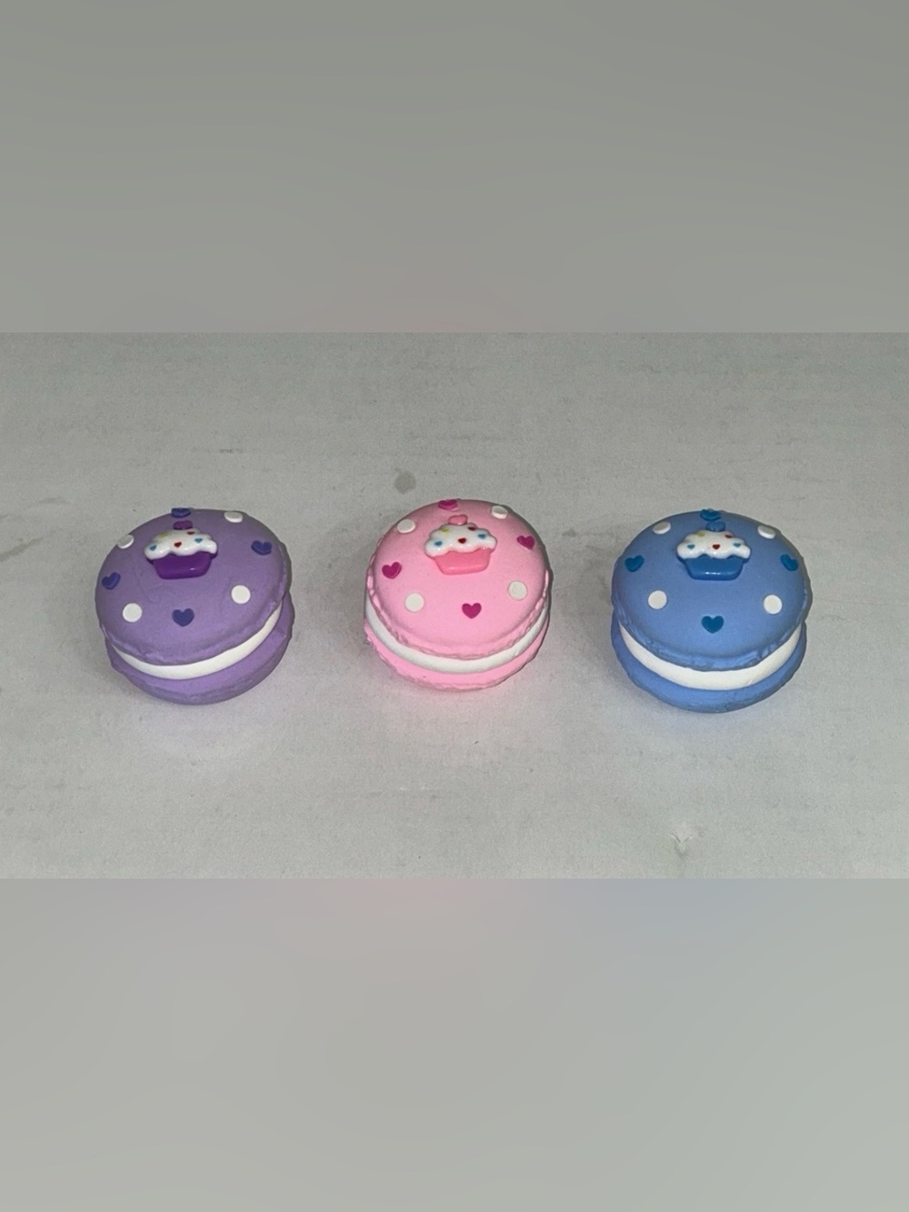 Pastel Candy Land Fake Macarons Decorative Accent - Handmade set of 3